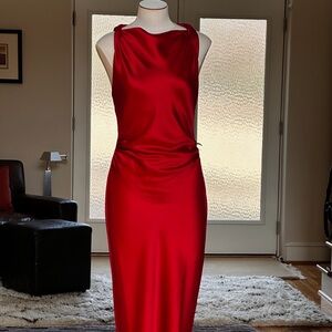 Zara bright red Evening Dress NWT sz XS
